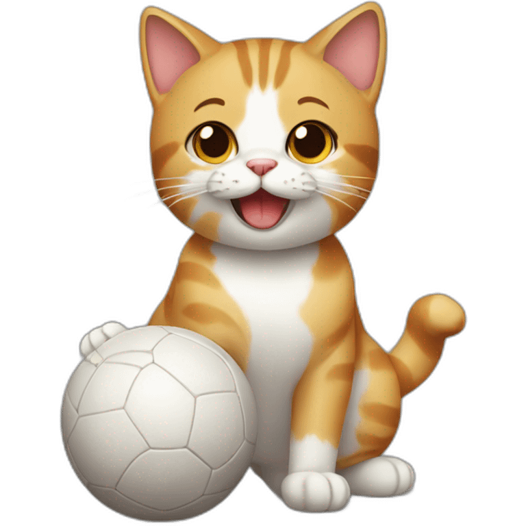 Cat playing with a ball emoji