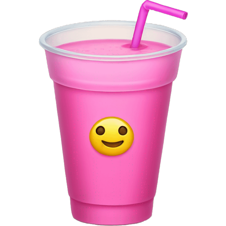 Pink and yellow juice in a cup emoji