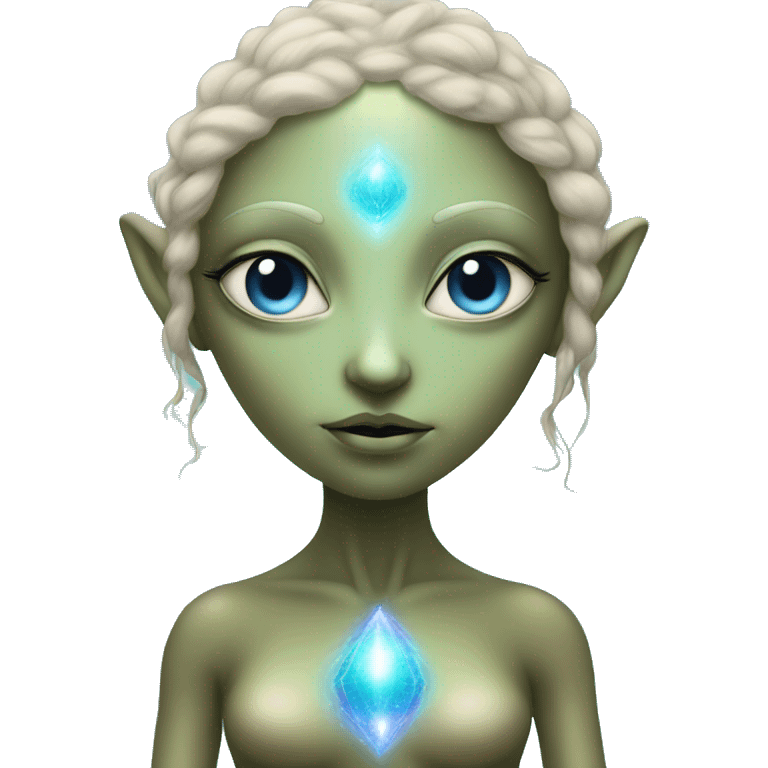 Pleiadian alien female third eye emoji