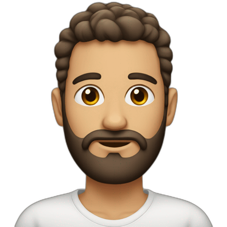 israelita No pelo y con barba emoji