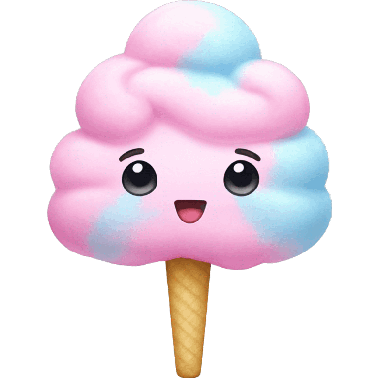 Kawaii cotton candy  emoji