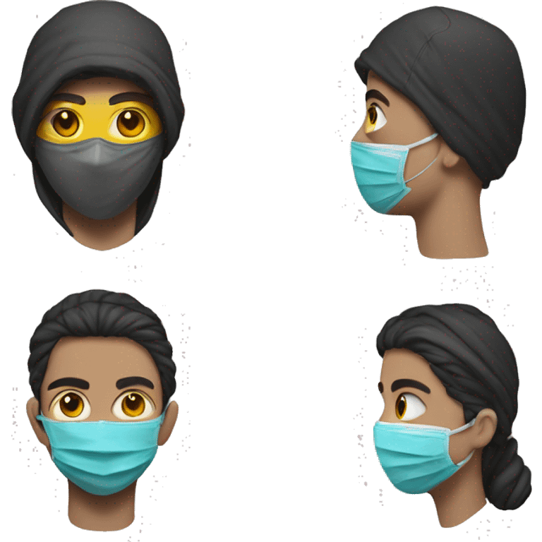 Turkish Teenager with Nike Tech and a full Mask, ,  emoji