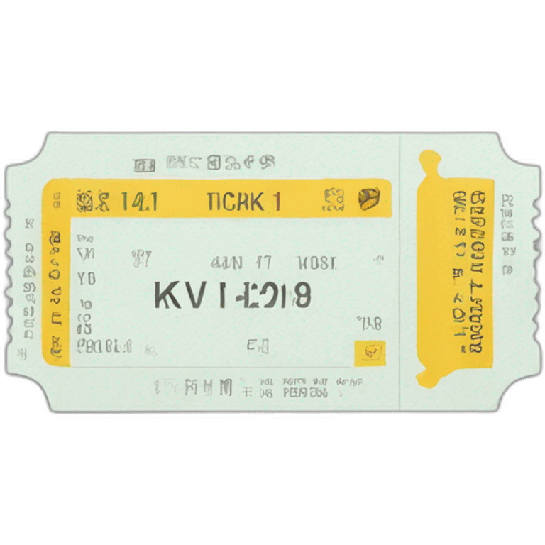 ticket with text Kyiv emoji