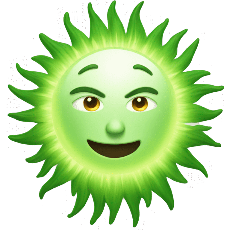 green sun  emoji