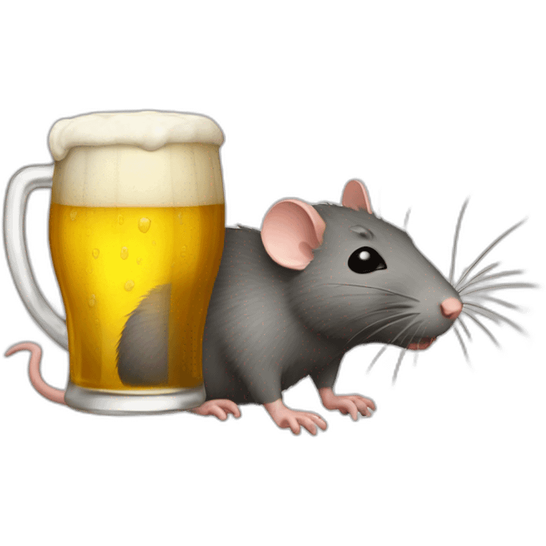 RAT-DRINK-BEER emoji