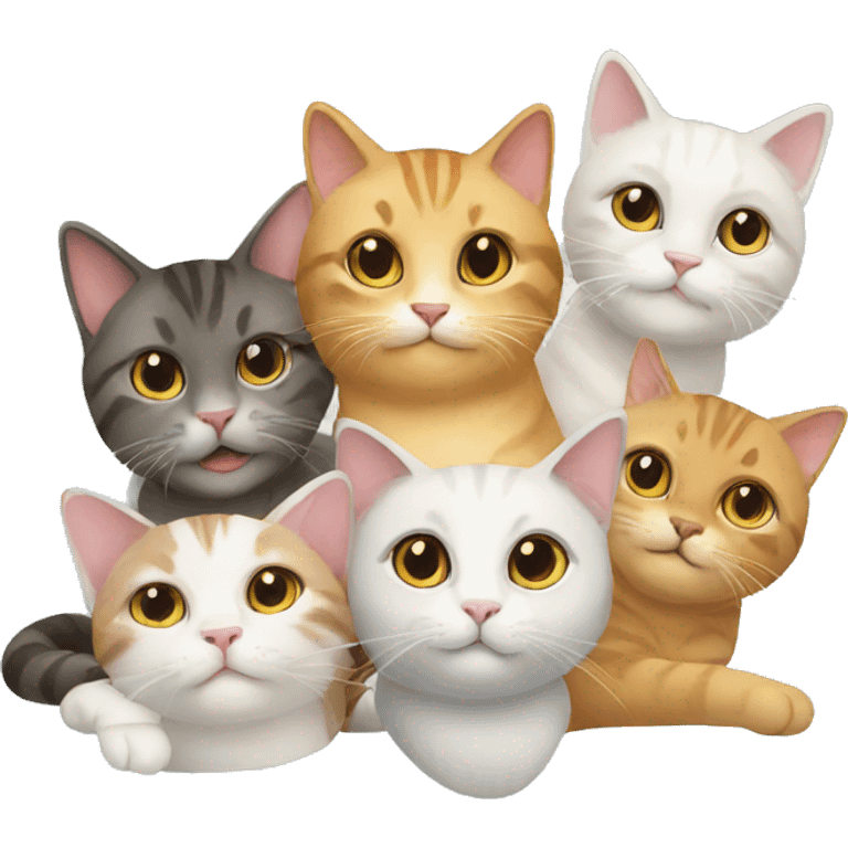 A cat with her friends  emoji