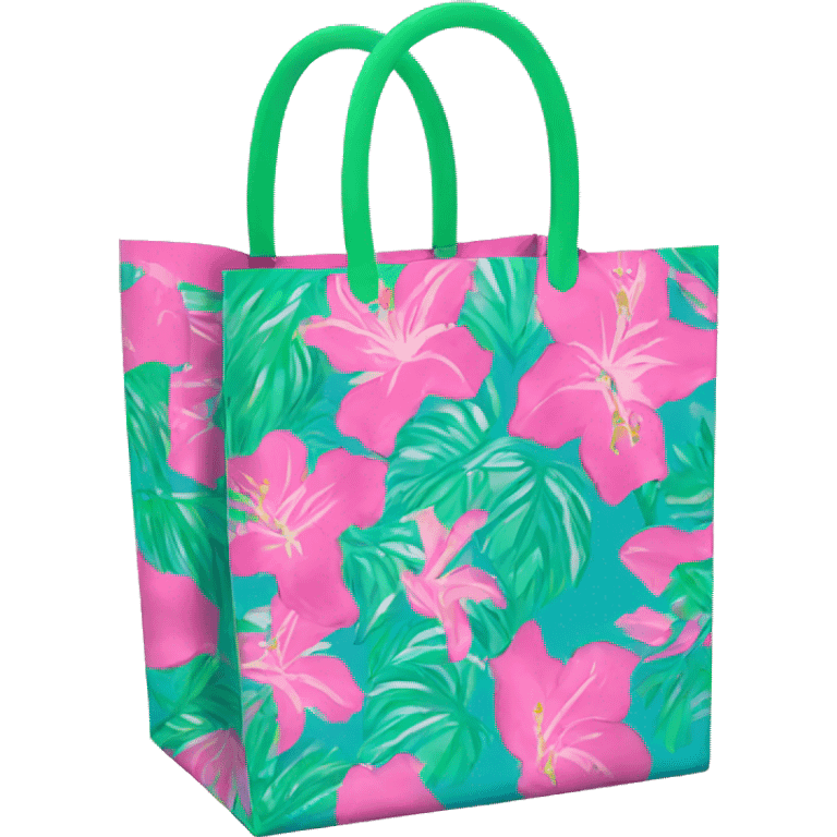 Lilly Pulitzer shopping bag emoji