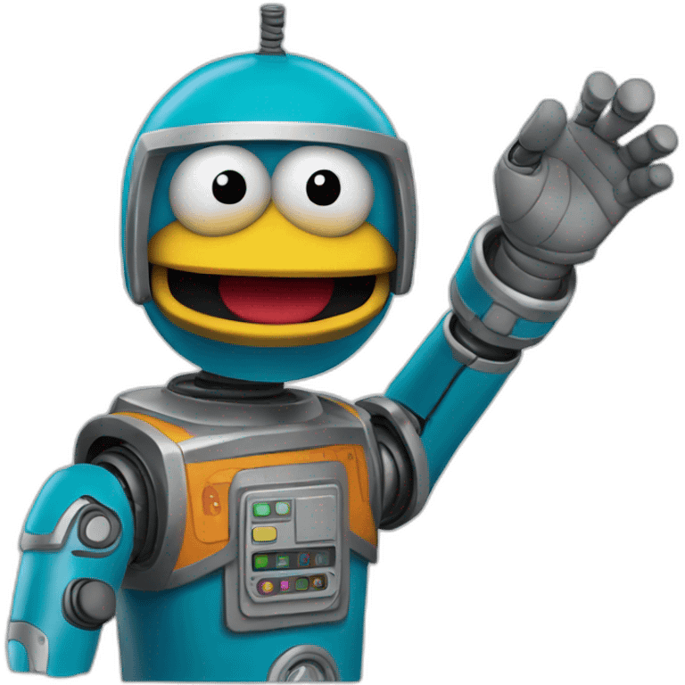 sesame street robot puppet emoji