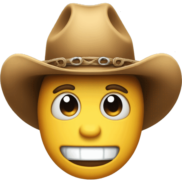 Gigachad Smiley face and cow-boy hat emoji