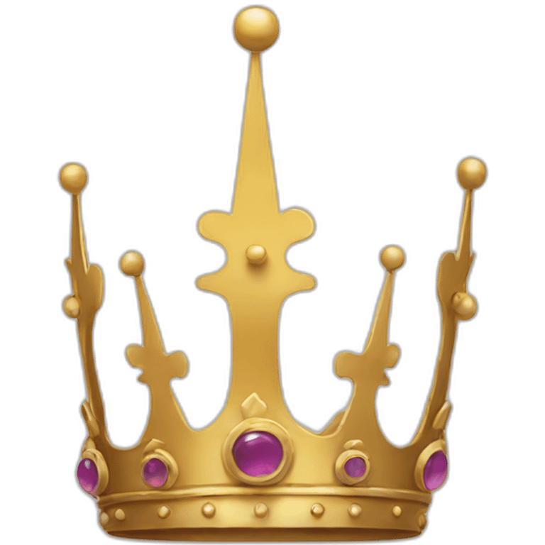 Smiley king crown emoji