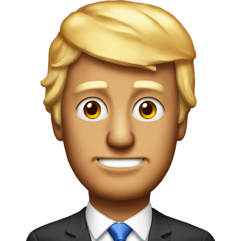 Donald trump with pizza hair emoji