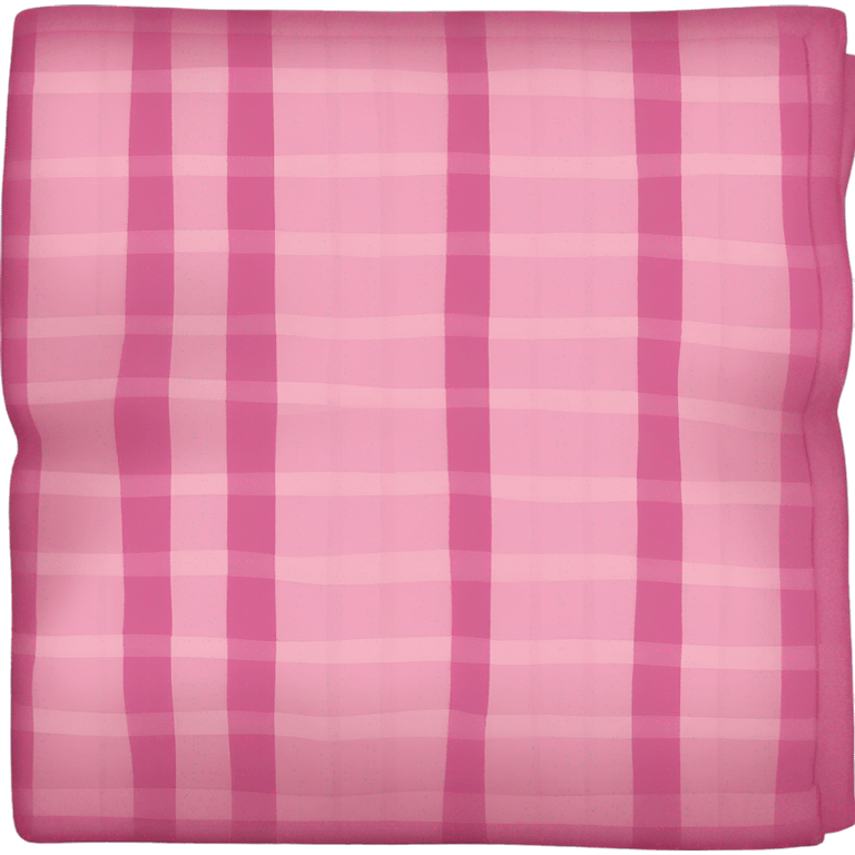 Pink plaid blanket folded up  emoji