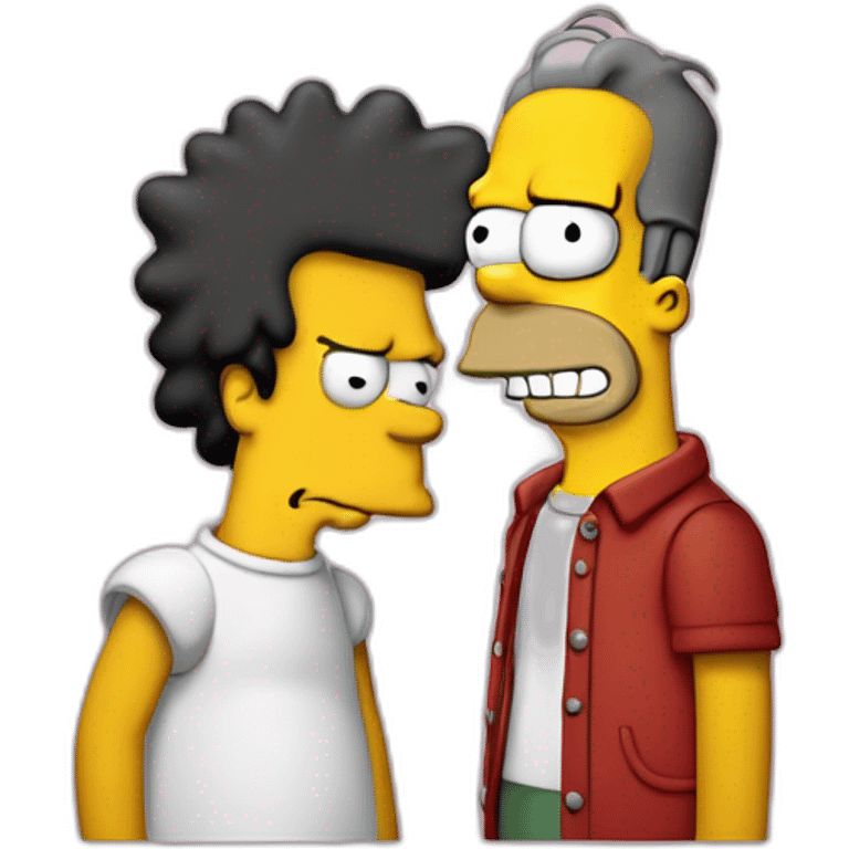 Homer et bart qui sont en colère emoji