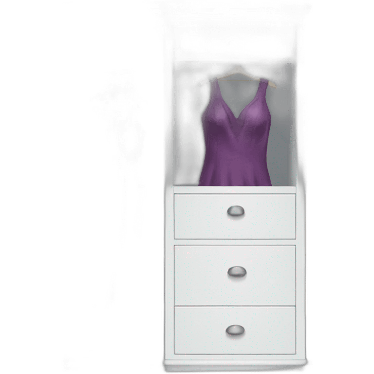 a opened wardrobe with dresses emoji