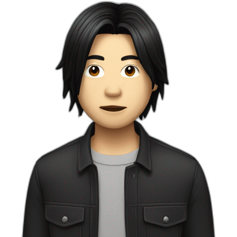 James Iha with black hair emoji