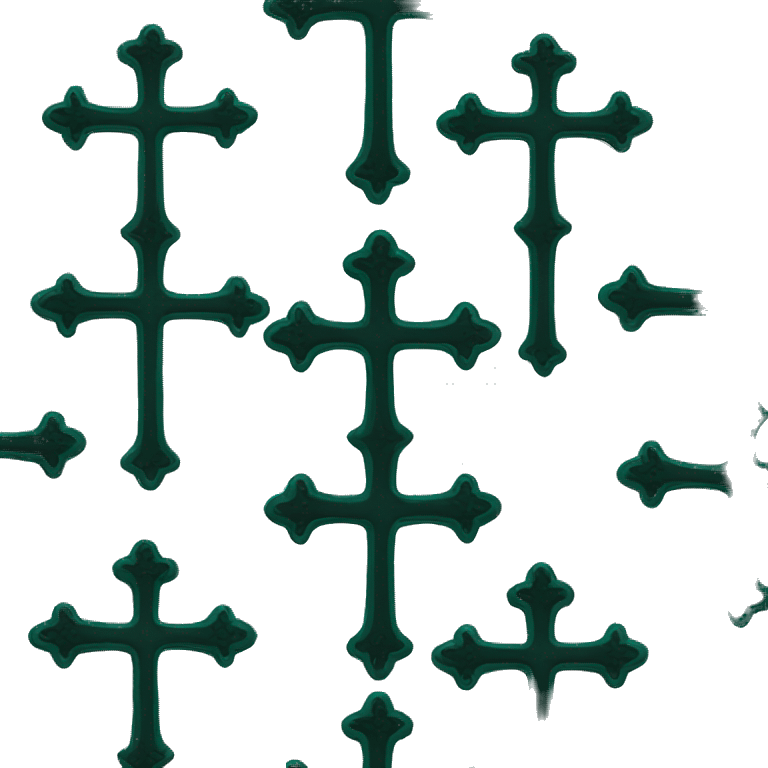 gothic cross dark green emoji