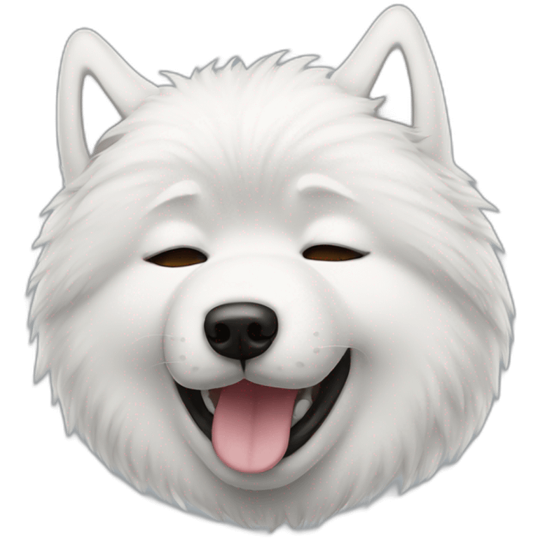 Crying samoyed emoji