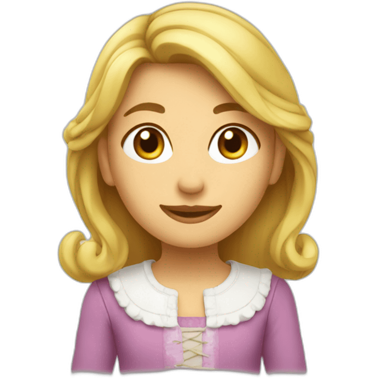 Fille châtain clair emoji