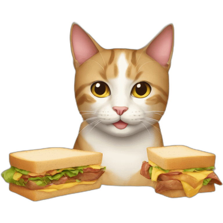 cat in sanwich emoji