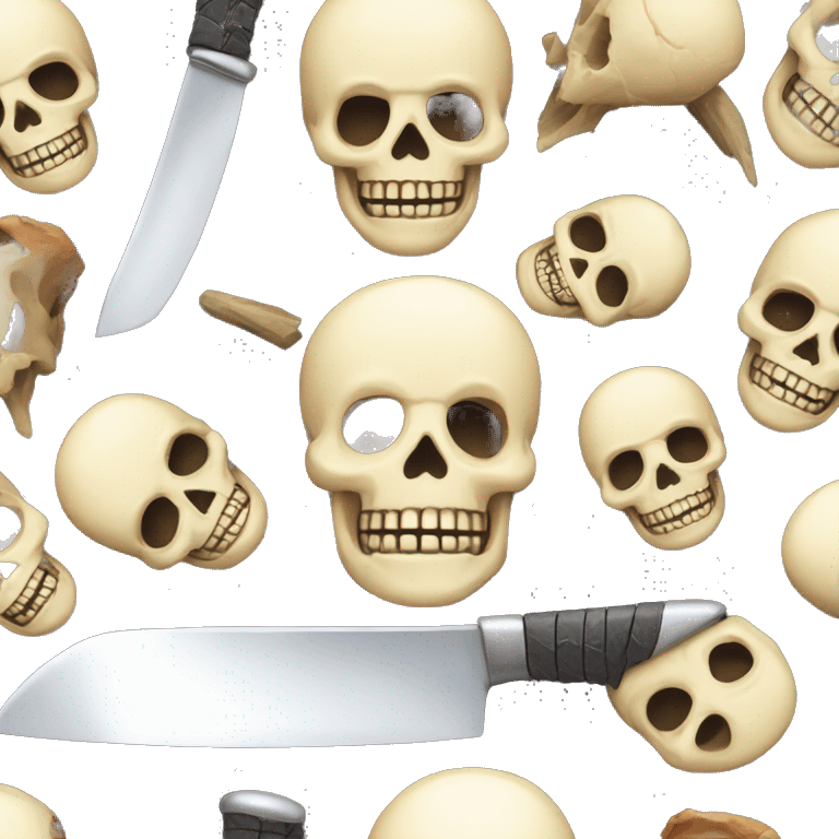 Skull and knife emoji