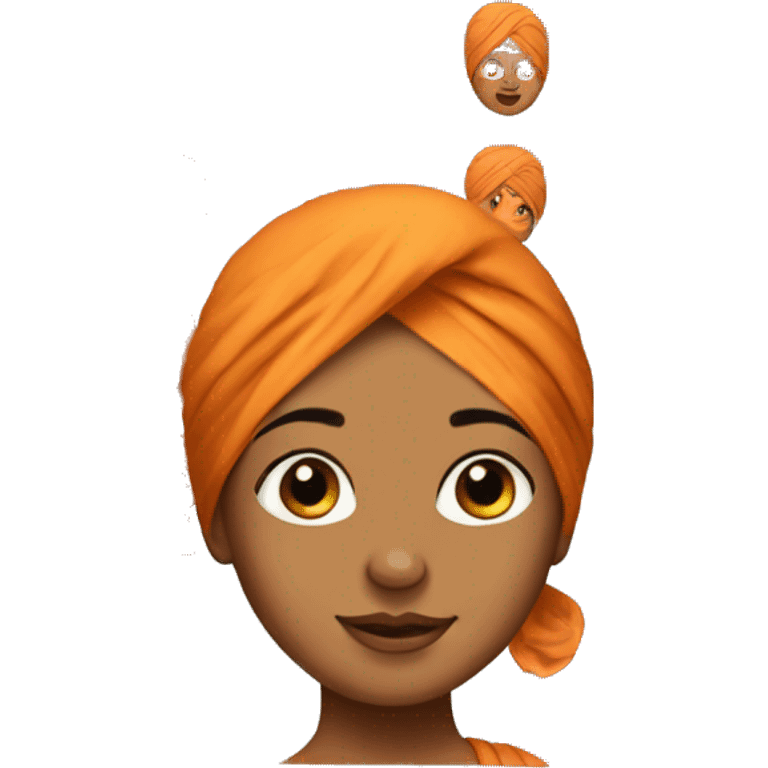 orange Punjabi turban Girl emoji