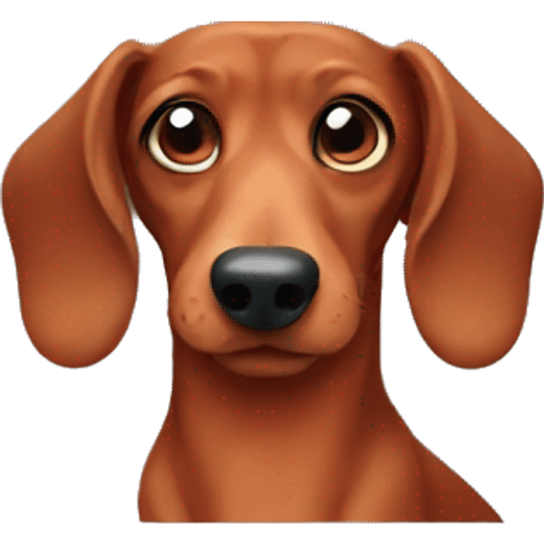 red dachshund emoji