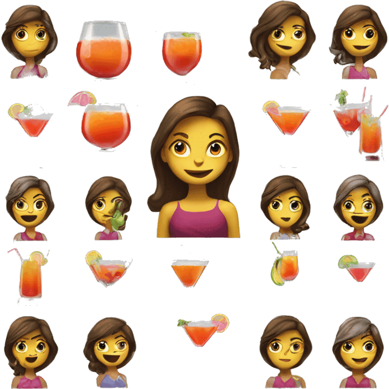 Cocktail hour girl funny emoji