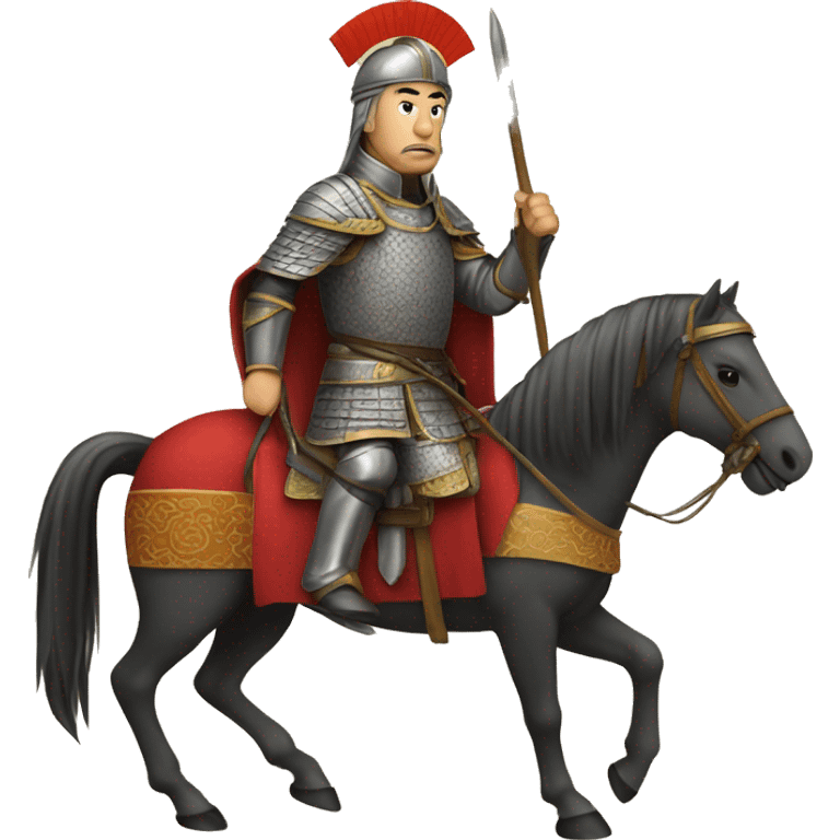 medieval Chinese general on horse emoji