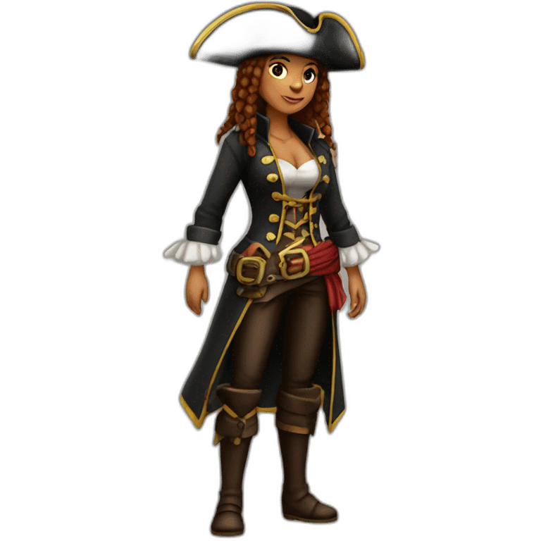 female pirate fullbody emoji