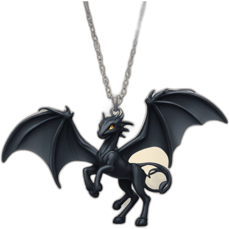 Thestral necklace emoji