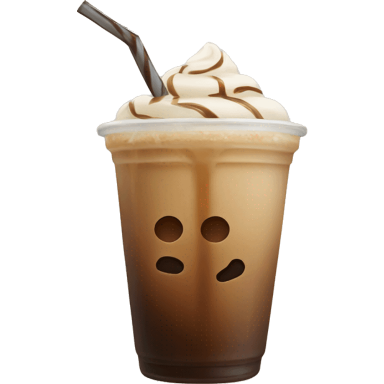 iced coffee with beige straw emoji