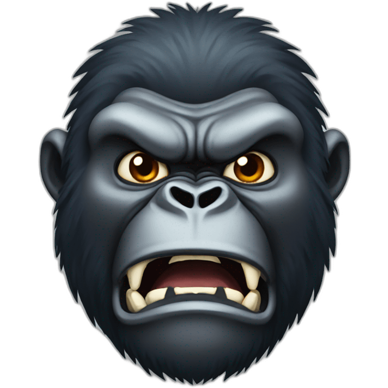 Angry gorilla head emoji