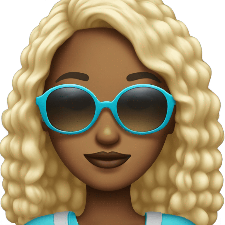 Rich girl with sunglasses  emoji