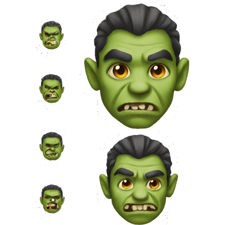 Orc male Halloween theme, emoji emoji