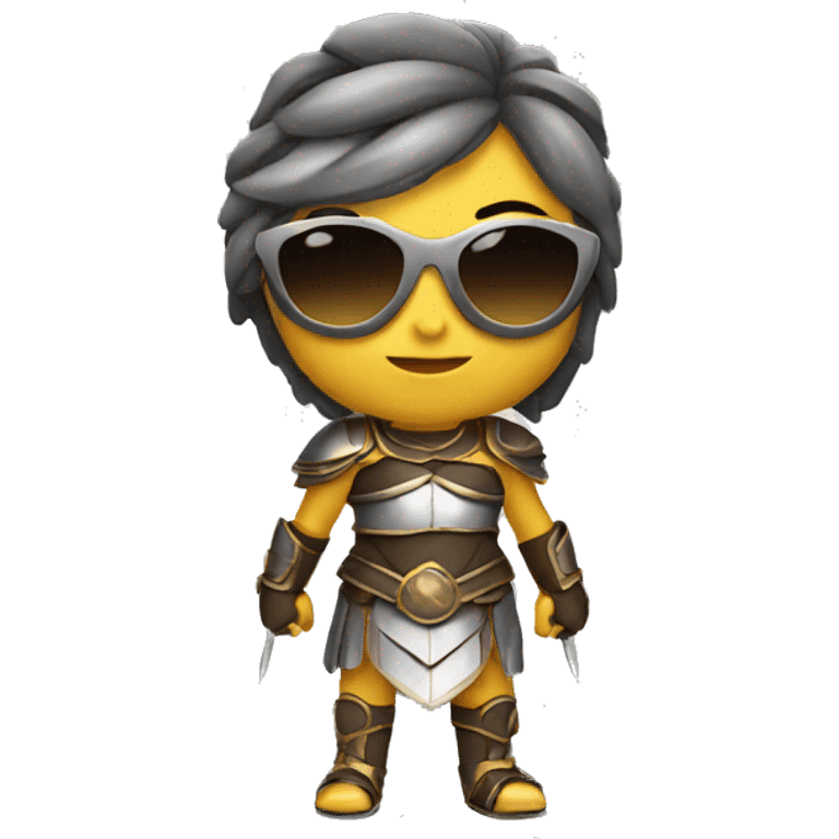 Girl gladiator with sunglasses  emoji