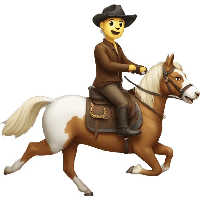 Dog riding a horse  emoji