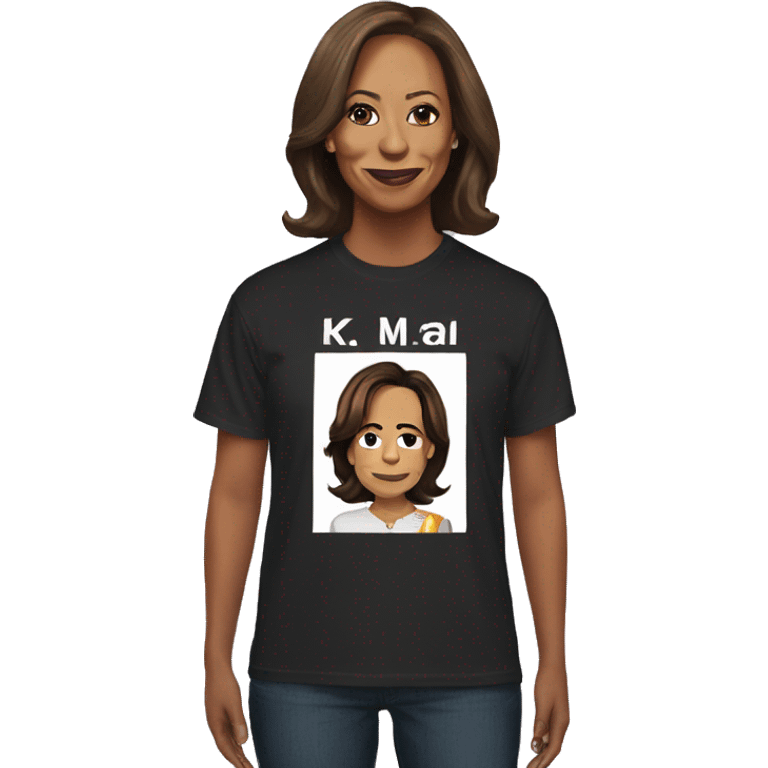 Wearing a Kamala Harris shirt emoji