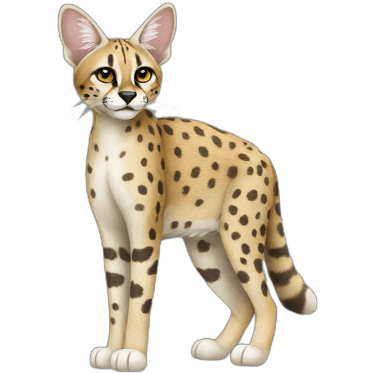 African Serval Cat Full Body emoji