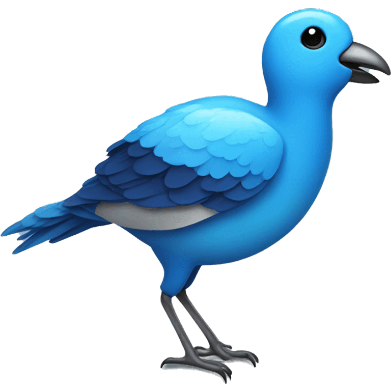 Blue cocktail bird emoji