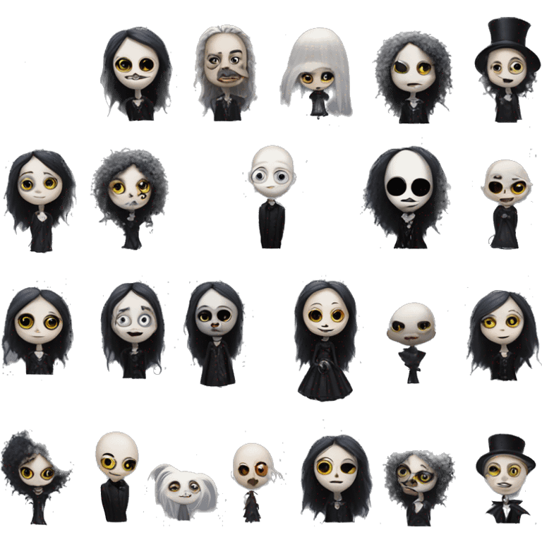 tim burton's gothic whimsy emoji