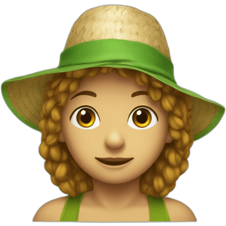 Feid with sunhat and green cloth emoji