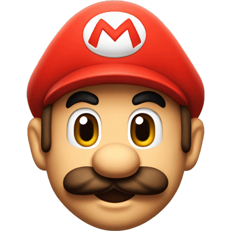 Super mario with zipper lips emoji