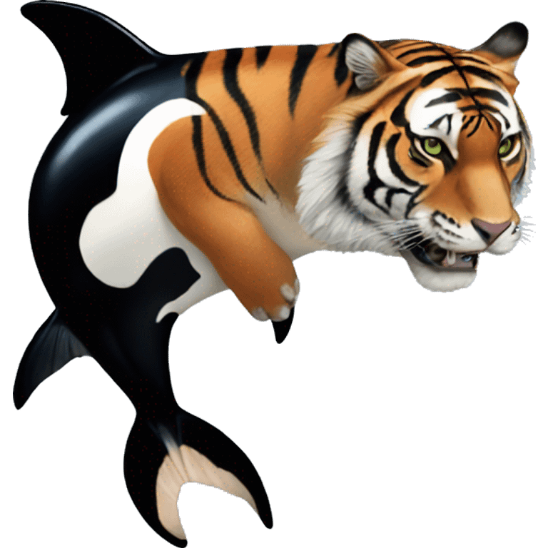 orca and tiger fusion animal emoji