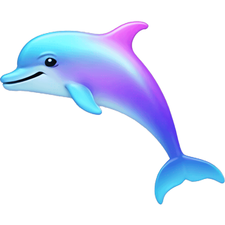 Iridescent pastel gradient dolphin emoji