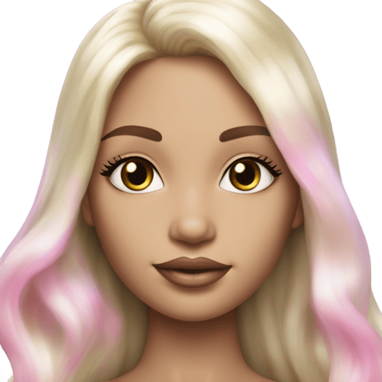 mermaid, model, magical, blonde hair, pink lips, iridescent, mystical, shiny, holographic, straight hair with highlights emoji