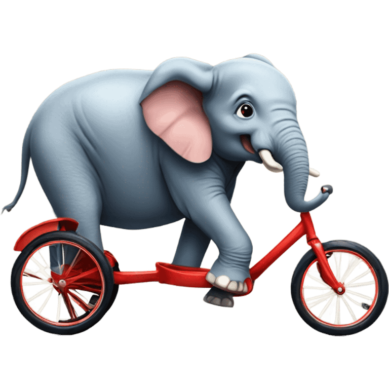 Elephant riding tricycle  emoji