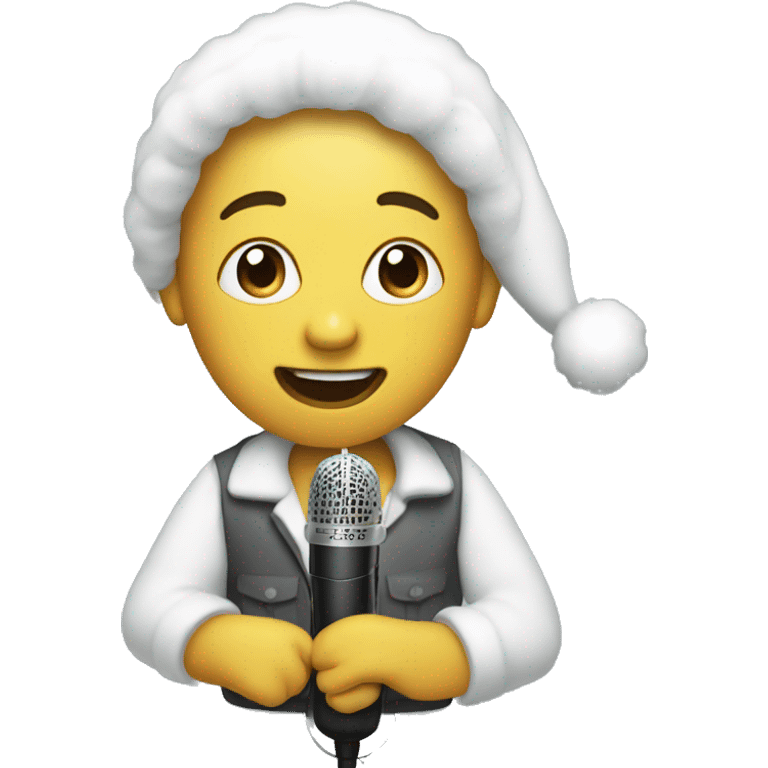 christmas songs, microphone emoji