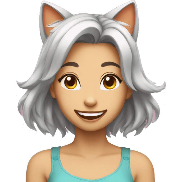 catgirl happy emoji