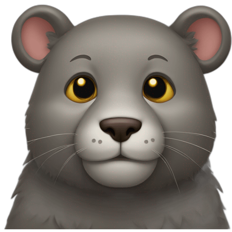 Ours sur souris emoji