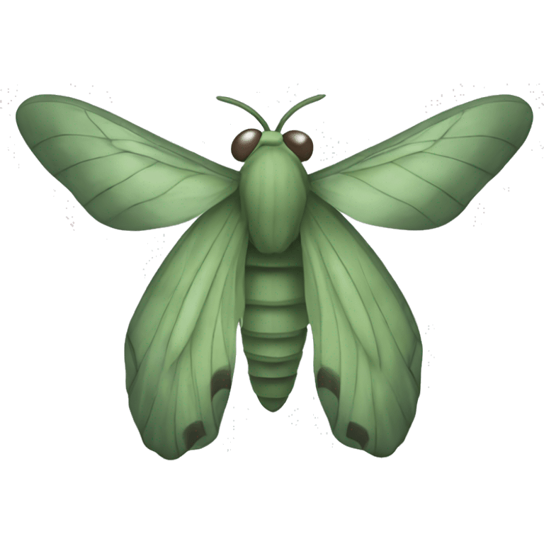 sage green moth emoji